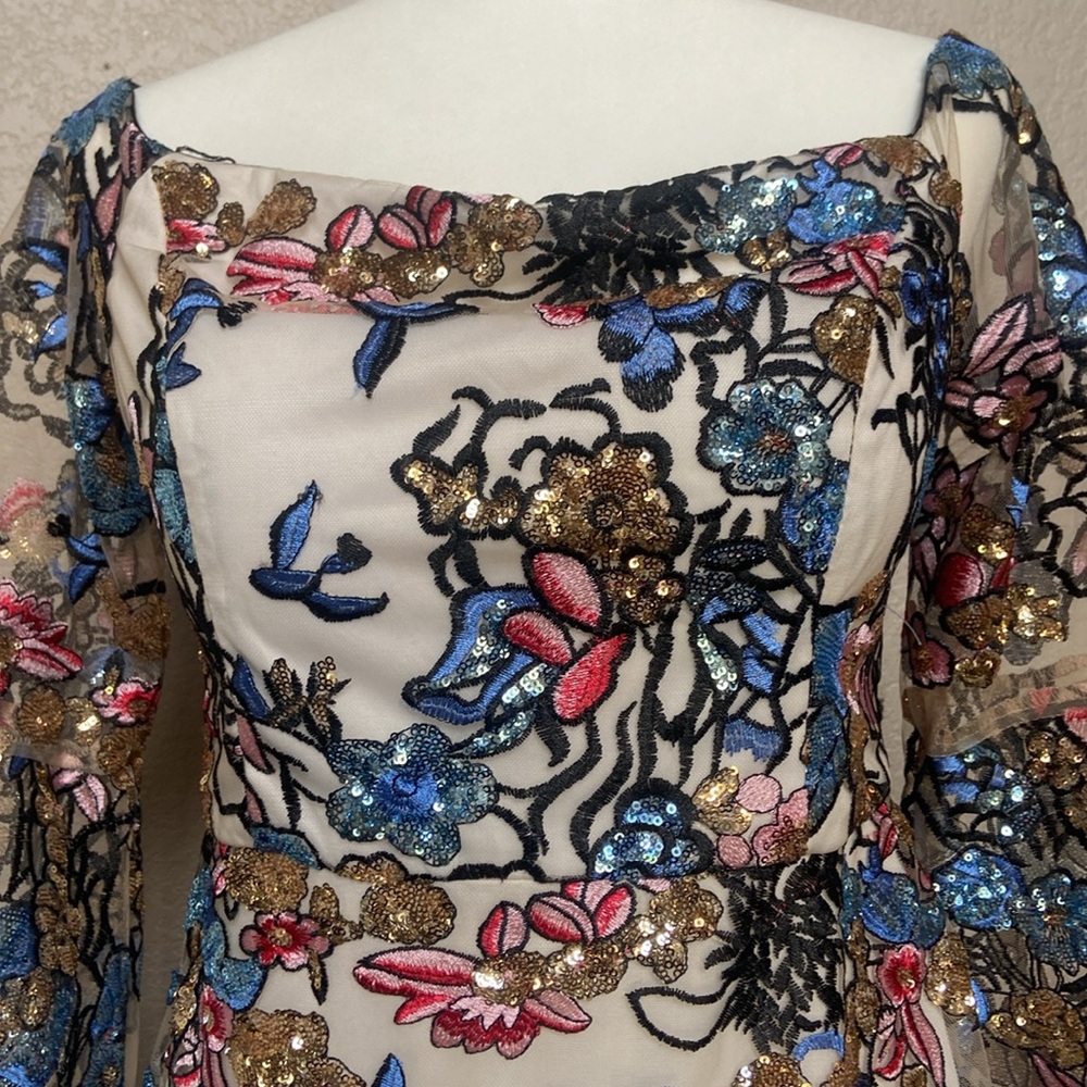 DONATING 04/02 NWT Alexia Admor Multicolor Embroidered Dress - Picture 3 of 15